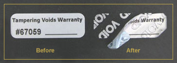 Tamper Proof Label with VOID Imprint