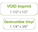 Security Label Sizes and Materials